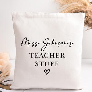 Personalized Teacher Tote Bag, Back To School Teacher Bag, Teacher Thank You Gift, Teacher Appreciation Gifts, Teacher Bag, School Bag