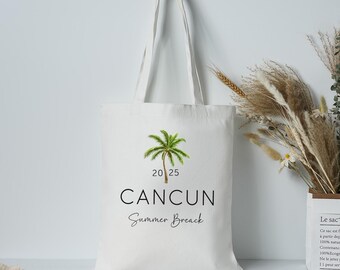 Custom Wedding Location Tote Bag, Bachelorette Tote Bag, Bachelorette Gifts, Bridesmaid Tote Bag, Bachelorette Party Favors Bag, Beach Bag