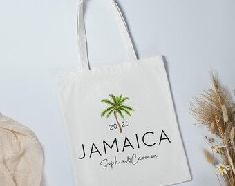 Palm Tree Wedding Welcome Tote Bags, Custom Guest Gifts, Tropical Gift Bags, Island Wedding Bag, Wedding Welcome Bag, Bridal Party Gift