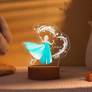Elsa Night Light, Unicorn Night Light,Kids Bedroom Decor,Frozen Night Lights,Kids Bedroom,Gift Ideas,Girl's Lamp,Baby Nursery Decor,Princess