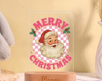 Custom 2025 Santa Claus Night Light,LED Lamp for Holiday Decor, Gifts for Christmas Lovers,Festive Nightlight for Kids,Merry Christmas Decor
