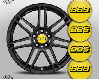 SET of 4 BBS 3D Printed Domed Center Hub Rim Wheels Stickers Cover Badge Caps Epoxy Resin Custom Design Handmade Decal Personalized Item