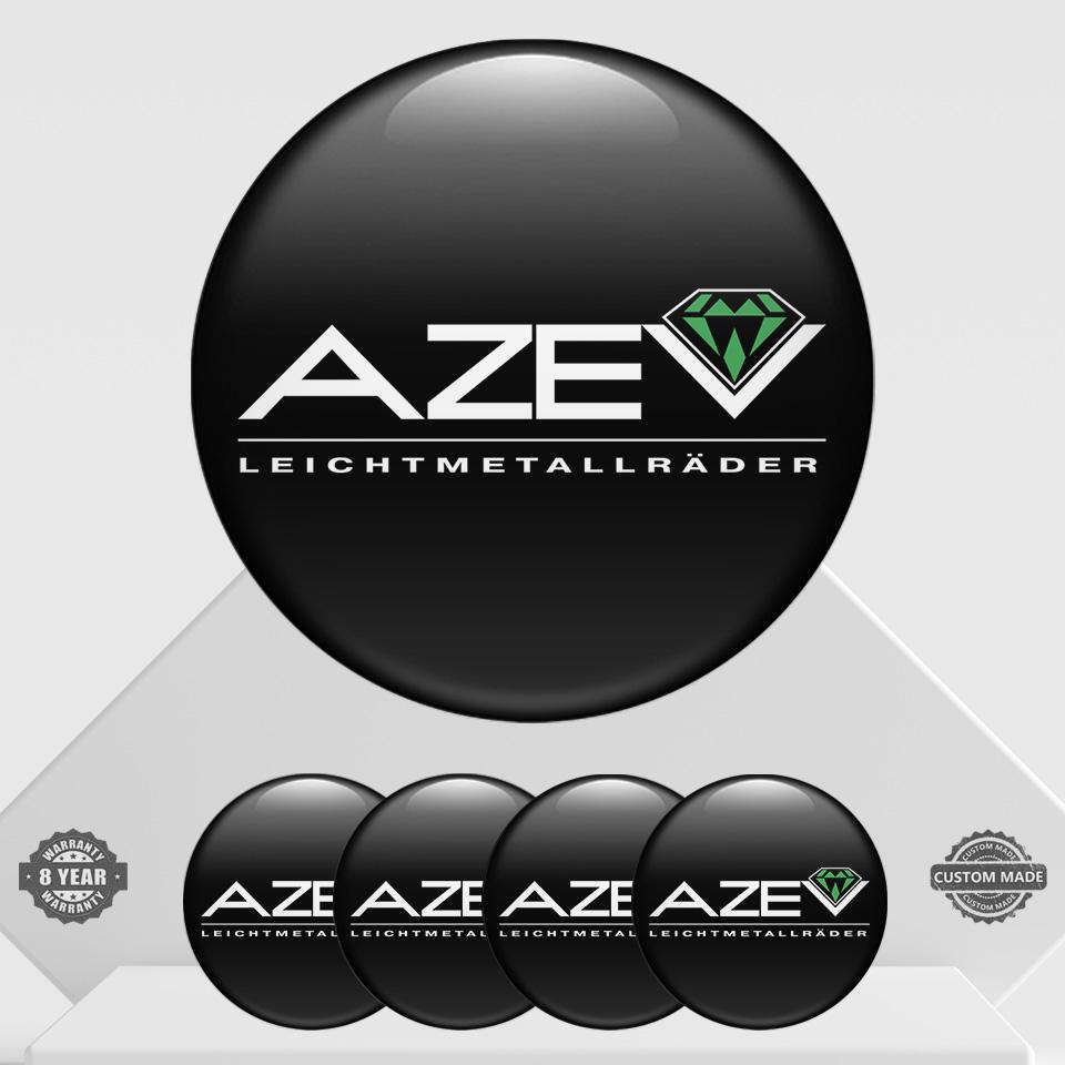 4x AZEV Custom Domed Center Hub Cap Sticker: 3D Printed Wheel Decal - Etsy