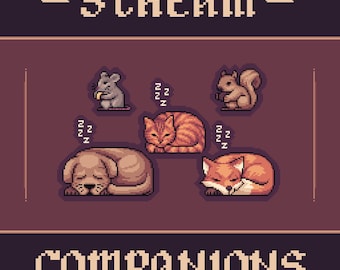 Pixel Animated Stream Animal Companions - Vol. I