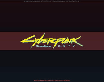 Cyberpunk 2077 Stream Overlay Pack | Scifi Tech Twitch Layout