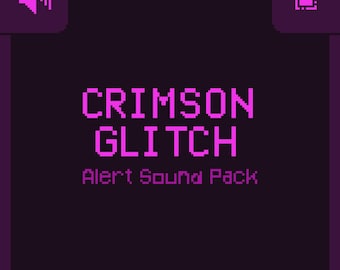 Crimson Glitch Stream Alert Sound Pack | Hyper Glitch SFX