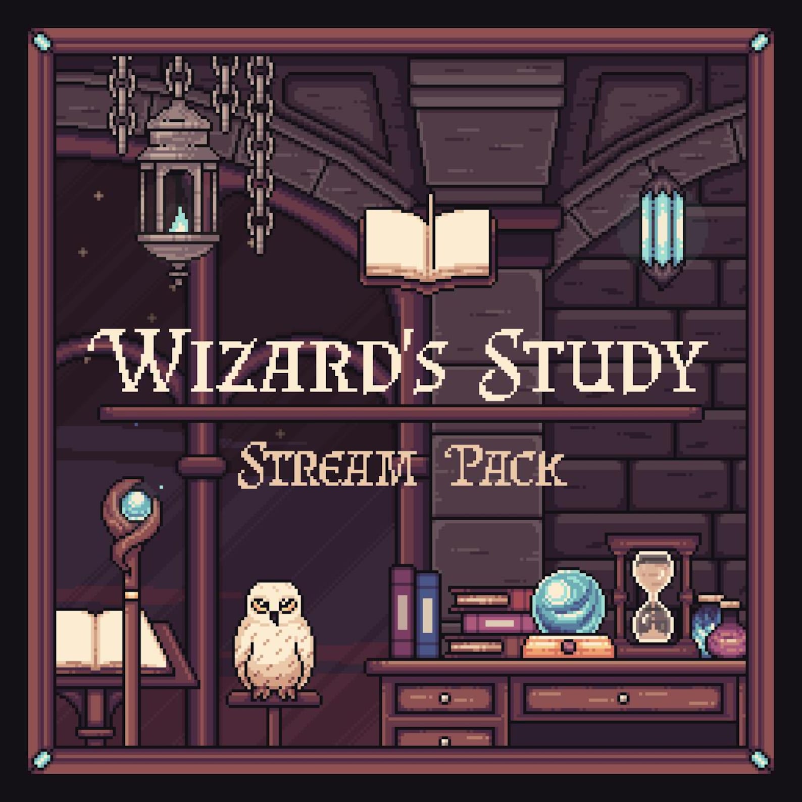 Wizards Study | Modular Stream Pack - Fantasy Magic Twitch Overlays - Etsy