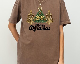 Leopard Christmas Shirt, Merry Christmas Shirt,Leopard Christmas Tree,Cheetah Christmas Shirt,Buffalo Plaid Christmas Shirt,Womens Christmas