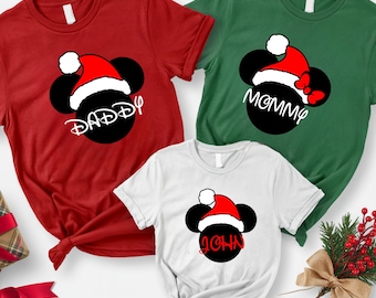 Matching Family Disney Shirts, Custom Disney Trip Tees, Mickey and Minnie Mouse Ears Family Shirts, Personalized Names Disney Shirts Gifts
