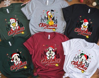 Disney Mickey and Friends Christmas Family Matching Shirt, All Characters Disneyland Xmas Tee, Family Christmas Matching Shirt, Disney Trip