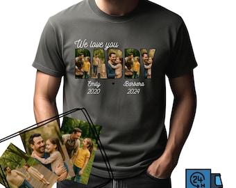 Comfort Colors® Custom Photo Dad Shirt,Father’s Day Shirt,Custom Photo Shirt For Dad,Custom Dad Tee,Gift For Dad, Personalized Gifts For Dad