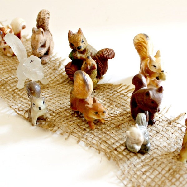 Vintage Miniature Squirrel Figurines