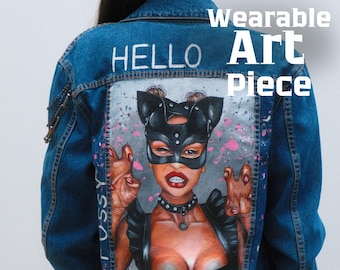 Individuell handbemalte Jeansjacke: Personalisierte Streetwear