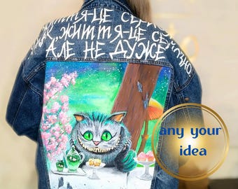 Handbemalte Jeansjacke: Maßgeschneiderte Portrait-Kleidung
