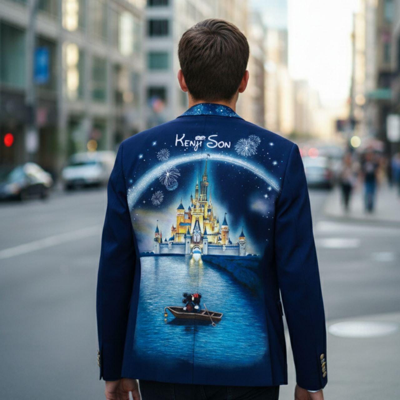Buy Custom Hand Painted Blazer – Detailed Illustration Jacket