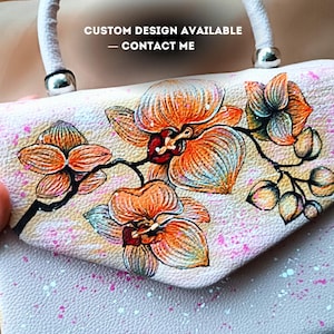 Custom Hand-Painted Floral Bag: Personalized Art Accessory