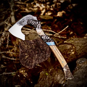 Handmade Hatchet Viking Battle Handcraft forged Steel Bushcraft Throwing Axe Camping Axe Outdoor Gift for Him on Anniversary, Groomsmen Gift