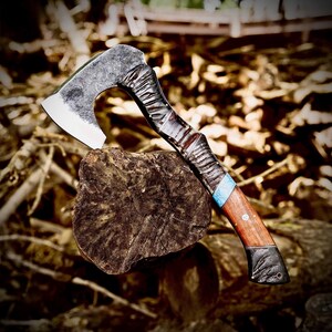Handmade Hatchet Viking Battle Handcraft forged Steel Bushcraft Throwing Axe Camping Axe Outdoor Gift for Him on Anniversary, Groomsmen Gift