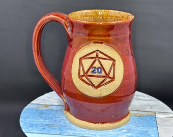 d20 mug, D&D, RPG, LARP
