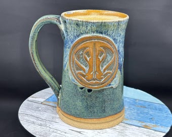 Grey Jedi inspired mug, 16 oz