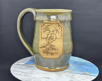 Green Dragon inspired mug, 16 ounces,