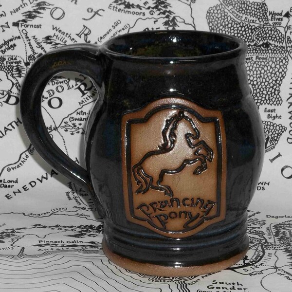 Prancing Pony handmade ceramic mug, Lord of the Rings, Hobbit