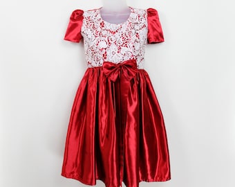 open lace back dress Airlea Red Satin Asymmetric Maxi Dress - US 14