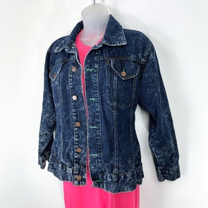 90s vintage dark acid wash jacket by BONGO, Small, Petite Acid Wash, Fitted Denim Jacket, 90s Denim Jacket, 90s Clothing 90s Aesthetic VSCO