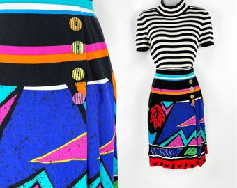 Jupe-short longueur genou en rayonne vintage des années 90 Small Medium 27 à la taille des années 90 Jupe-short portefeuille enveloppante des années 90 Esthétique Resort Cruise des années 90