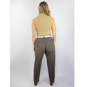 90s vintage taupe brown herringbone twill trousers Beige Twill Denim Trousers 90s Workwear Pants Boyfriend Fit Gorpcore Aesthetic Dickies image 7