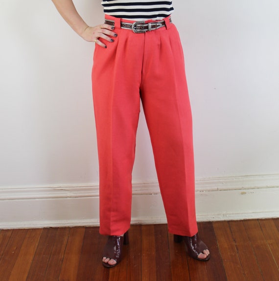 90s Vintage Collectible Gold Tapered Trousers in … - image 2