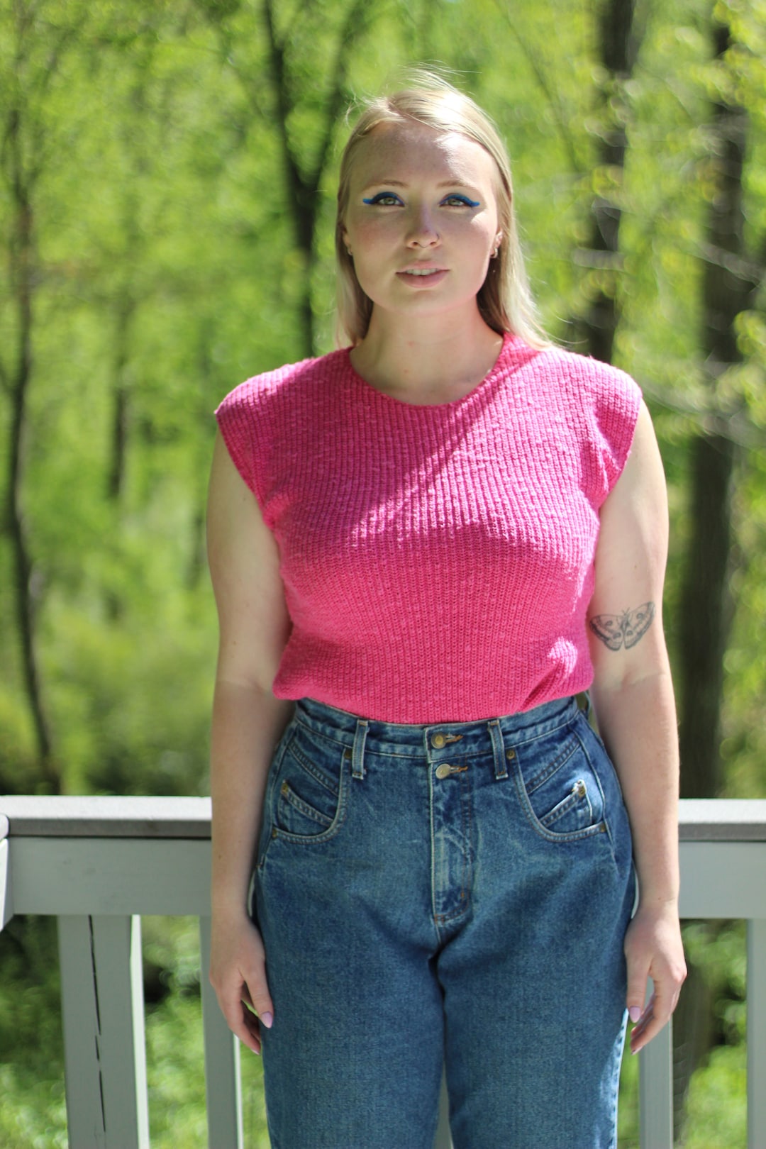 80’s Funky Colorblock Panda Sweater by Hot Cashews main image 0
