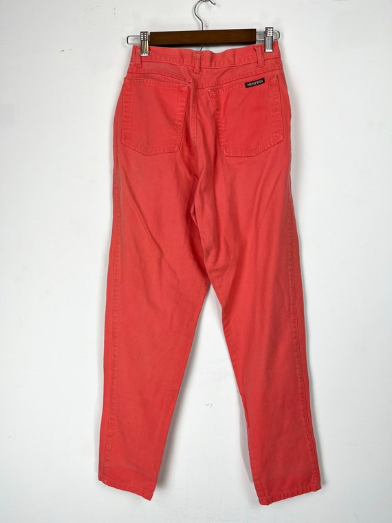 90s vintage Coral pink high waist high rise jeans… - image 3