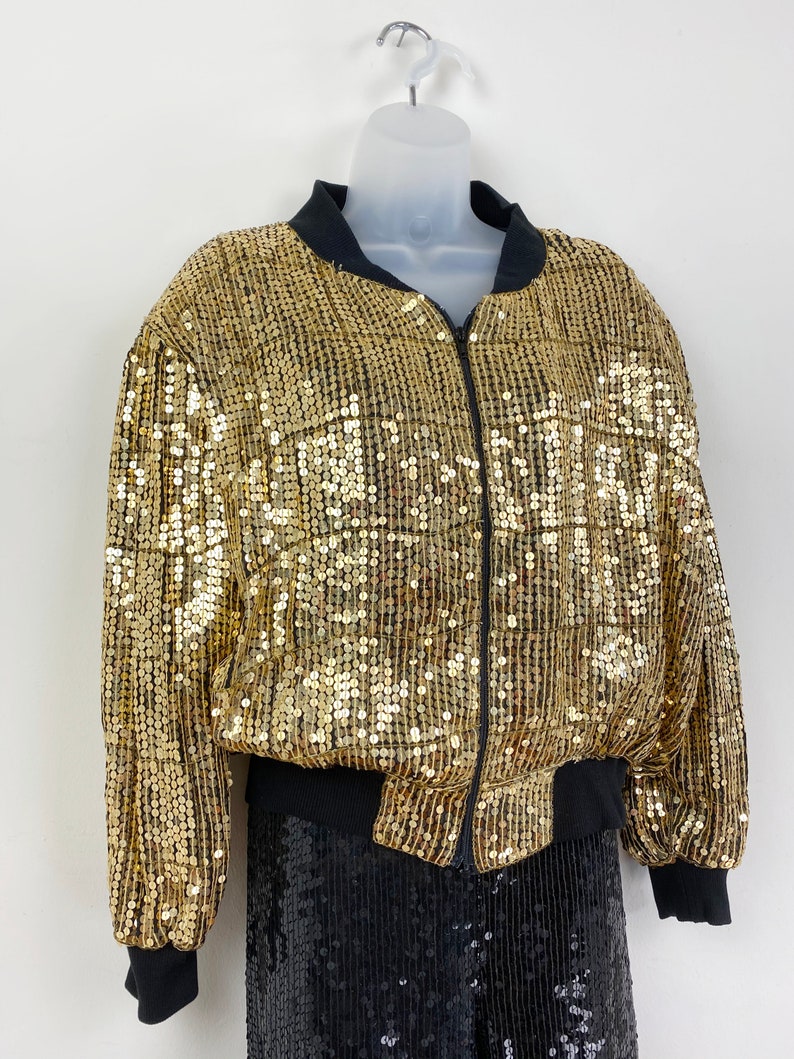 gold sequin pant suit