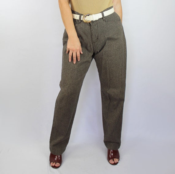 Herringbone twill trousers / high waist trousers … - image 5