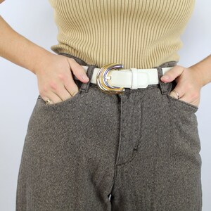 90s vintage taupe brown herringbone twill trousers Beige Twill Denim Trousers 90s Workwear Pants Boyfriend Fit Gorpcore Aesthetic Dickies image 2