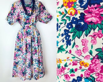 90s vintage floral print knit top and skirt set Medium Mix and Match Hodge Podge Cottagecore Floral Skirt Set Floral Knit Tee Spring Summer
