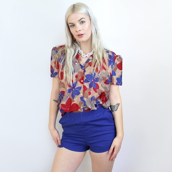 70s Style Sporty Cobalt Blue Track style Booty Shorts by JANTZEN High Waist Elastic 28 Inch Waist Sporty Fashion Short UPCYCLED Shorts Etsy Ireland