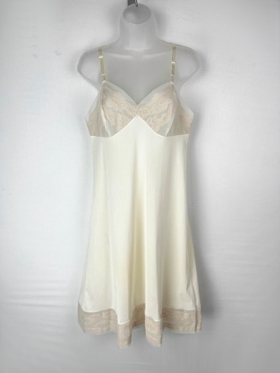 Vintage pink sheer midi slip