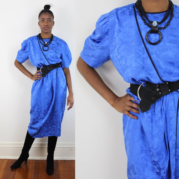 blue dress black belt Blue Dress With Black Belt