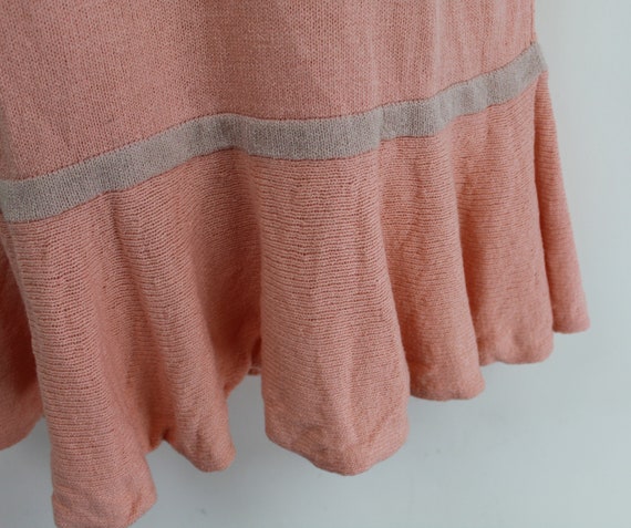 80s pink and beige sweater dress, size Large, 80s… - image 5