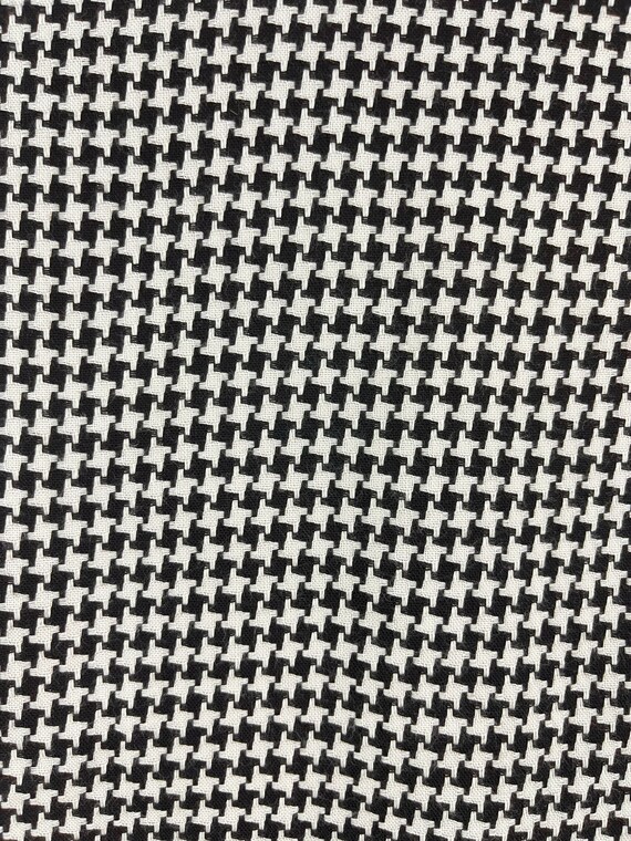 90s Vintage Black and White Houndstooth Blazer With