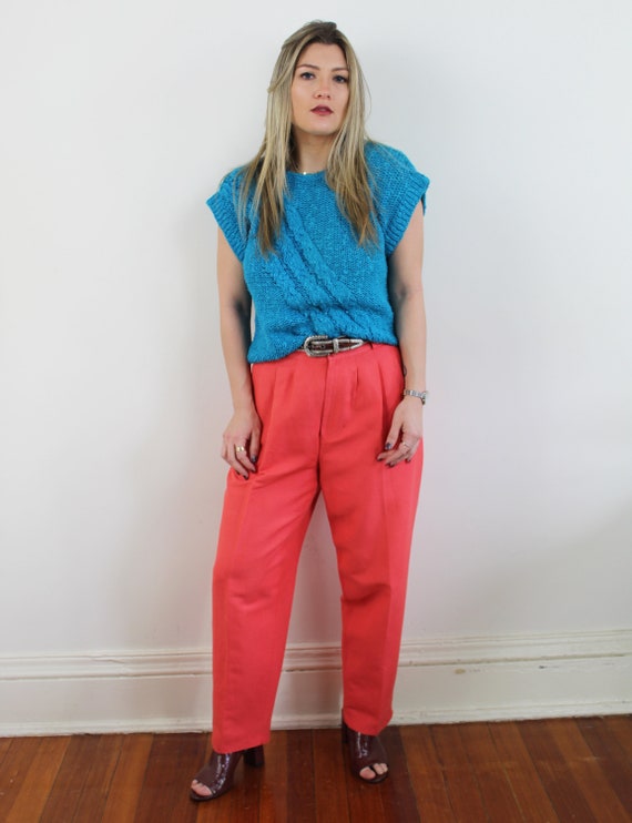 90s Vintage Collectible Gold Tapered Trousers in … - image 4