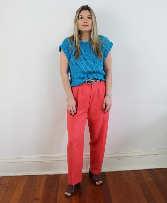 90s Vintage Collectible Gold Tapered Trousers in … - image 3