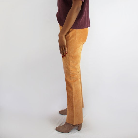 90s tan bootcut suede trousers, Size 7, Size 8, 2… - image 4