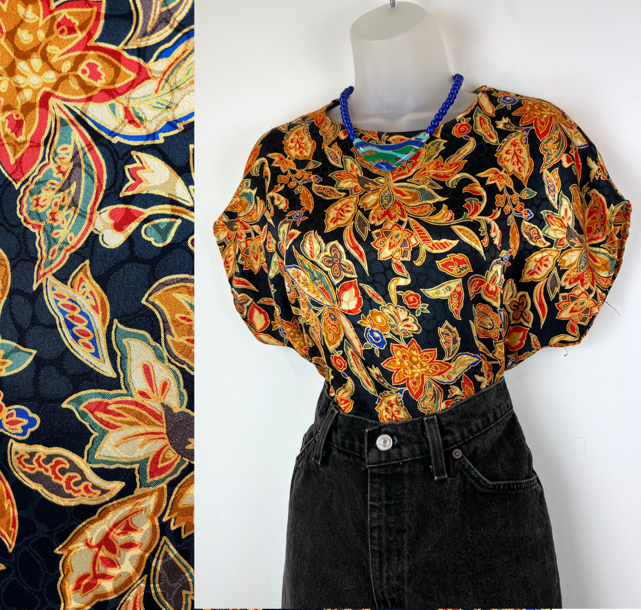Vintage Gucci Floral Top - Etsy