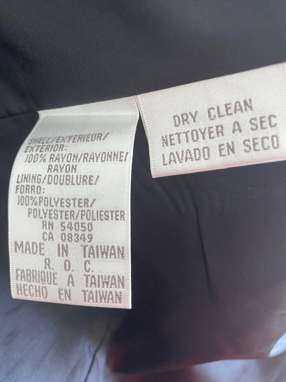 90s vintage black and ecru cross print pant suit … - image 9