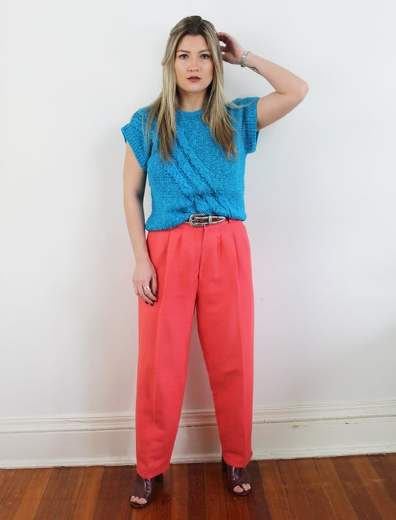 90s Vintage Collectible Gold Tapered Trousers in … - image 5