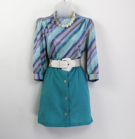 90s cotton candy horizontal stripe color block dr… - image 4