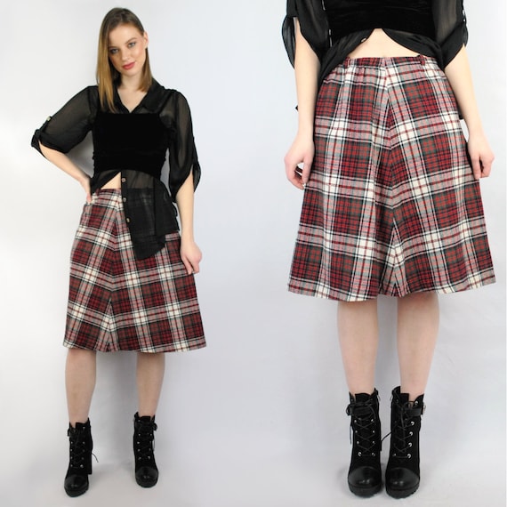 Christmas plaid skirt etsy online